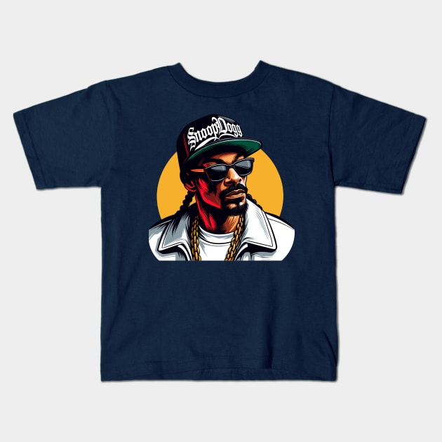 Snoop Dogg 1 Kids T-Shirt by Bentonhio